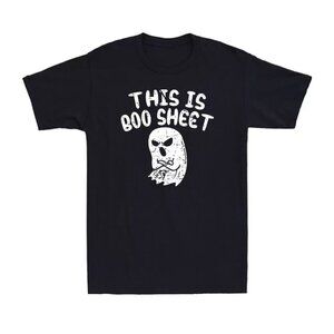 This Is Boo Sheet Ghost Pun Funny Halloween Costume Vintage T-Shirt 73